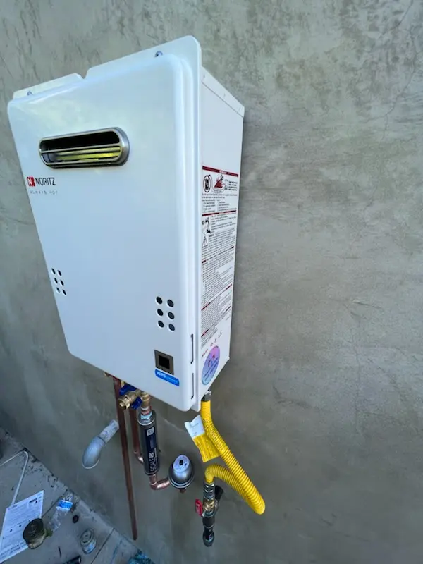 Tankless water heater installation for Adams Crossing homes